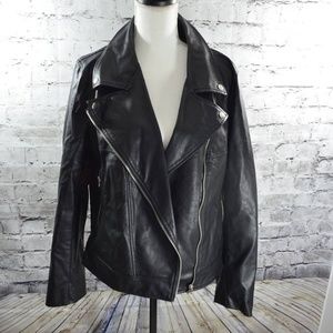 Bagatelle 63138 Black Vegan Leather Moto Jacket